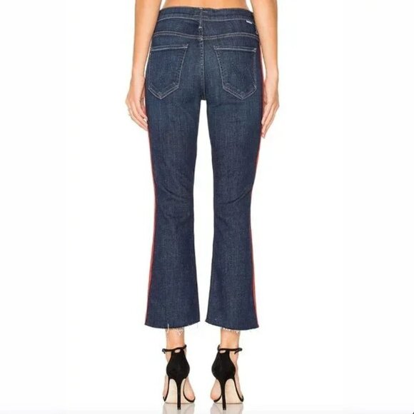MOTHER | Insider Crop Step Fray Denim Jeans in Speed Racer - Size 25 - Picture 3 of 16
